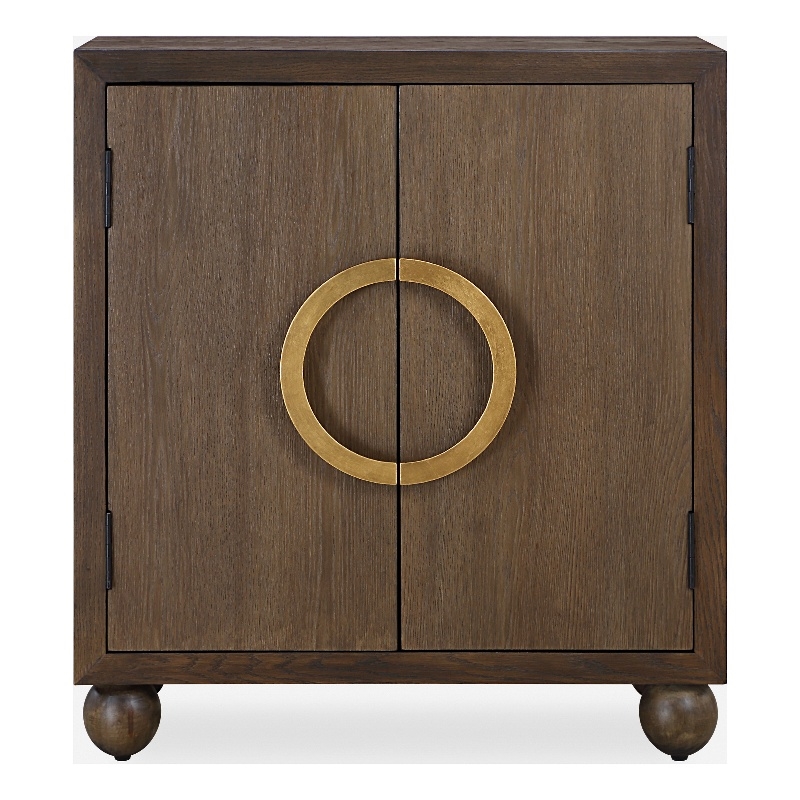 Uttermost Mayenne 2 Door Oak Wood Cabinet in Dark Oak