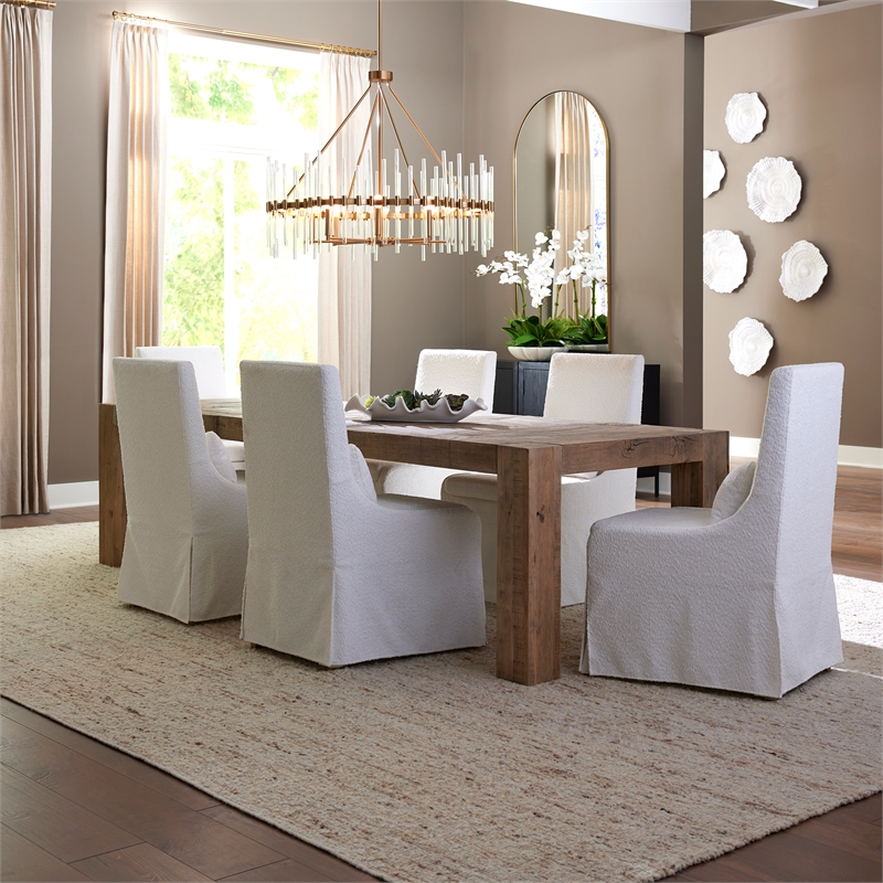 Uttermost Aldan Reclaimed Oak Wood Dining Table in Natural