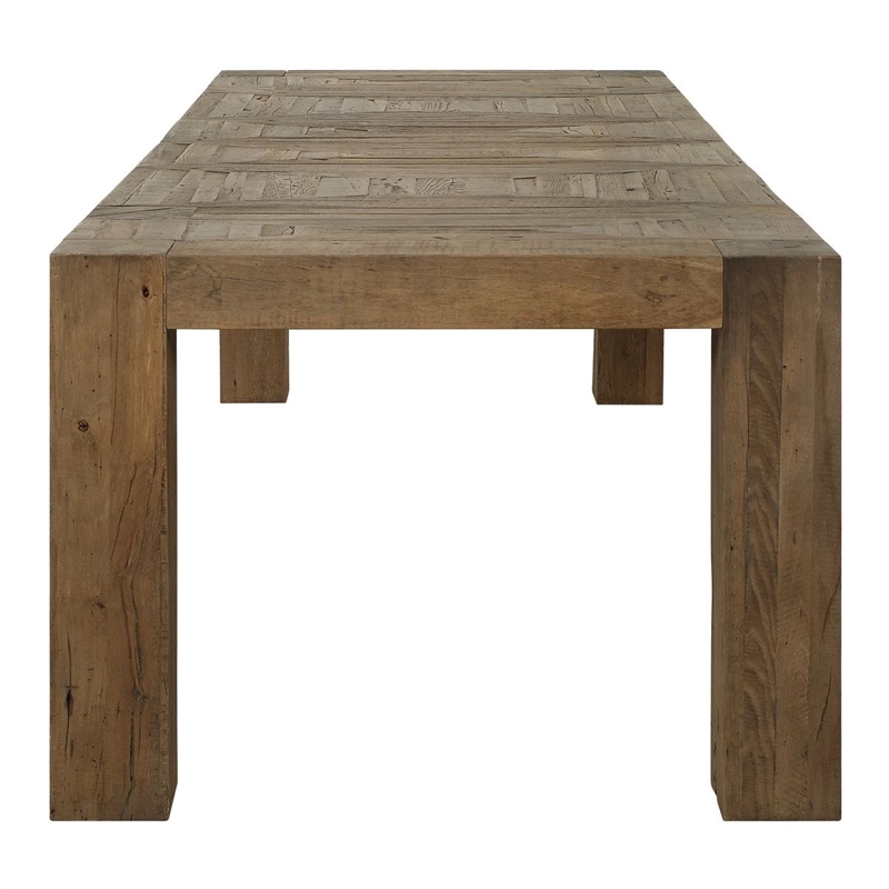 Uttermost Aldan Reclaimed Oak Wood Dining Table in Natural