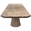 Uttermost Caledon Reclaimed Oak Wood Dining Table with Pedestal Base