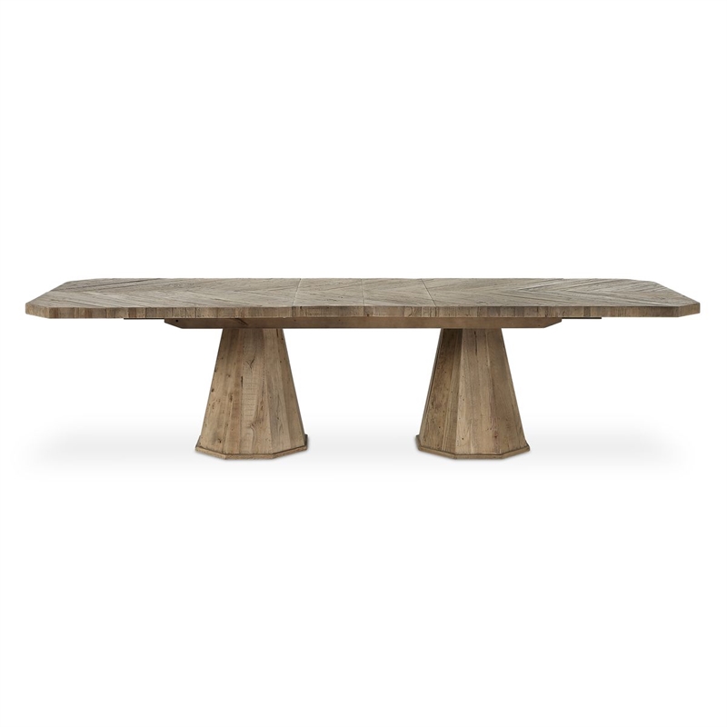 Uttermost Caledon Reclaimed Oak Wood Dining Table with Pedestal Base