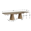 Uttermost Caledon Reclaimed Oak Wood Dining Table with Pedestal Base