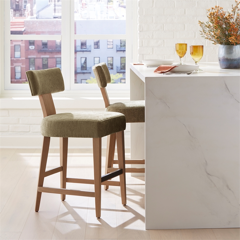 Uttermost Elysian Moss Counter Stool in Green