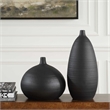Uttermost Bower Black Vases (Set of 2)