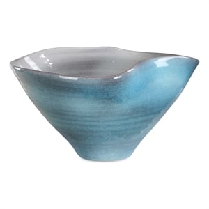 Uttermost Blue Crest Ceramic Bowl