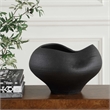 Uttermost Nocturne Textured Black Bowl