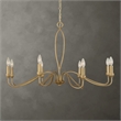Uttermost Corella 8 Light Chandelier in Gold