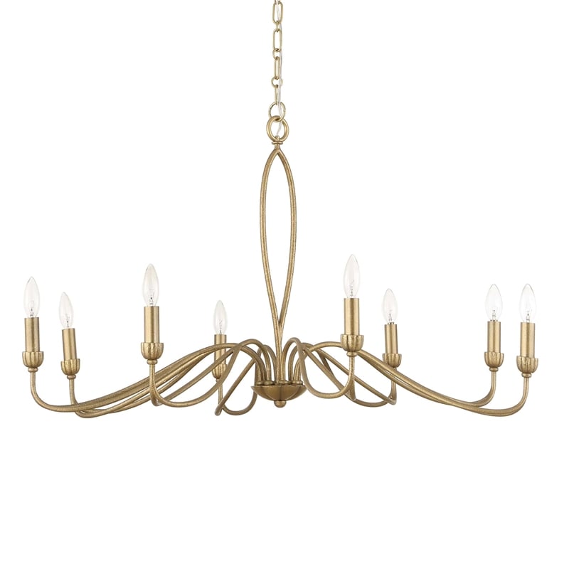 Uttermost Corella 8 Light Chandelier in Gold