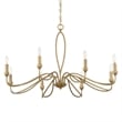 Uttermost Corella 8 Light Chandelier in Gold