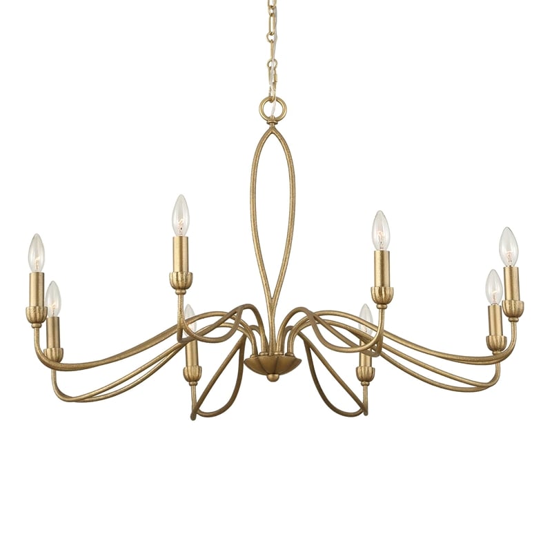 Uttermost Corella 8 Light Chandelier in Gold