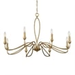 Uttermost Corella 8 Light Chandelier in Gold