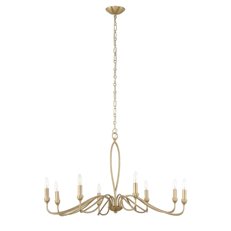 Uttermost Corella 8 Light Chandelier in Gold