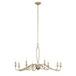 Uttermost Corella 8 Light Chandelier in Gold