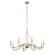 Uttermost Corella 8 Light Chandelier in Gold