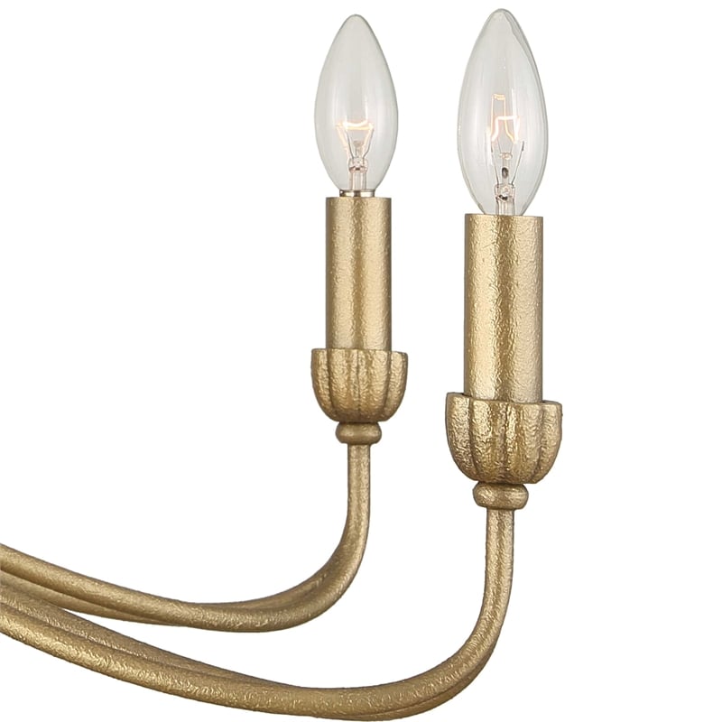 Uttermost Corella 8 Light Chandelier in Gold