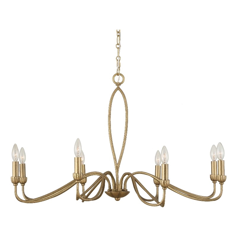 Uttermost Corella 8 Light Chandelier in Gold