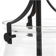 Uttermost Dewdrop 1 Light Glass Shade Pendant in Black