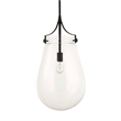Uttermost Dewdrop 1 Light Glass Shade Pendant in Black