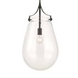 Uttermost Dewdrop 1 Light Glass Shade Pendant in Black