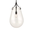 Uttermost Dewdrop 1 Light Glass Shade Pendant in Black