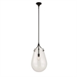 Uttermost Dewdrop 1 Light Glass Shade Pendant in Black