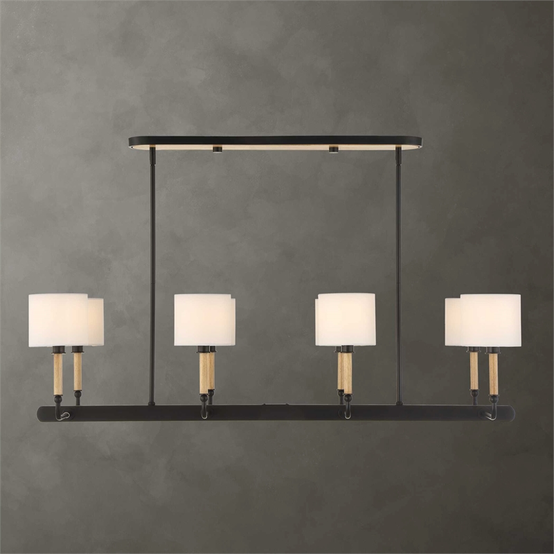 Uttermost Franconia 8 Light Pendant in Black