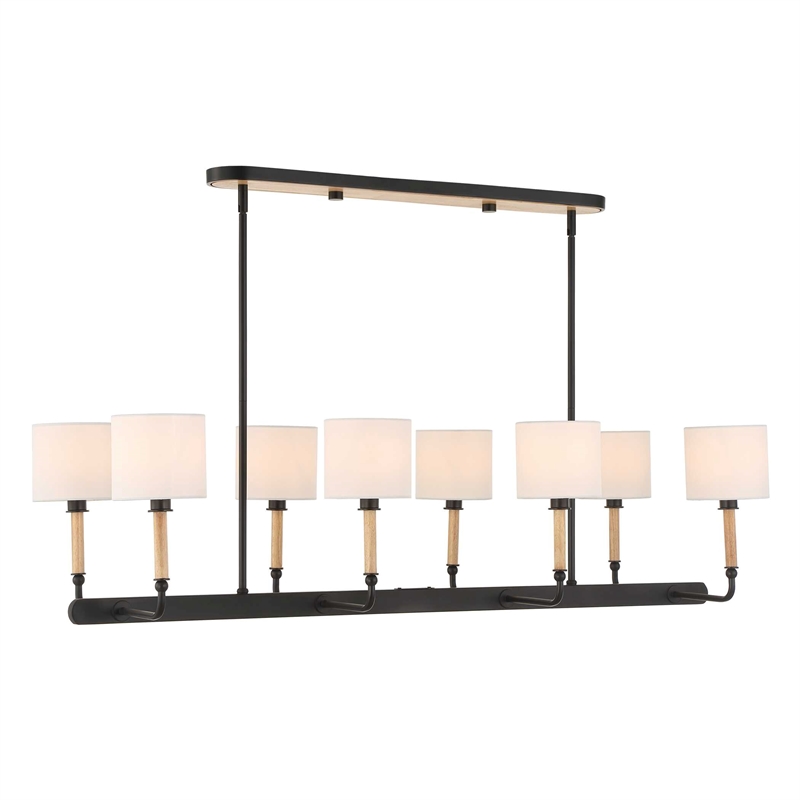Uttermost Franconia 8 Light Pendant in Black