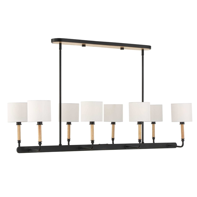 Uttermost Franconia 8 Light Pendant in Black