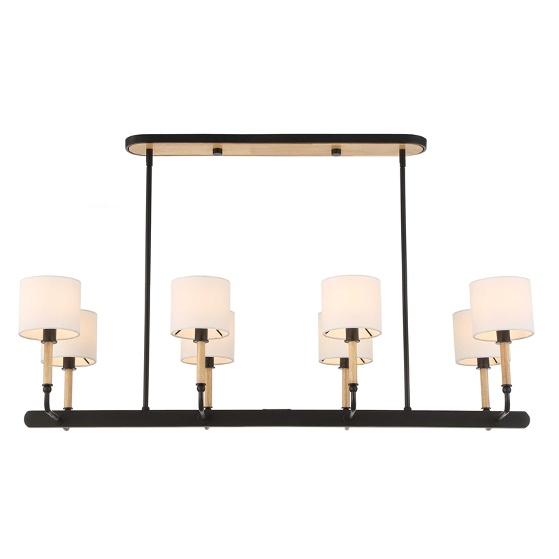 Uttermost Franconia 8 Light Pendant in Black