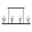 Uttermost Franconia 8 Light Pendant in Black
