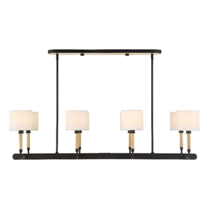 Uttermost Franconia 8 Light Pendant in Black