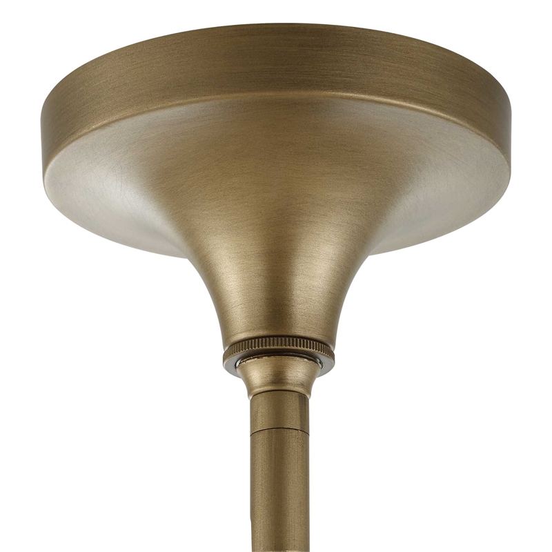 Uttermost Biddeford 6 Light White Beaded Pendant in Gold