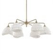 Uttermost Biddeford 6 Light White Beaded Pendant in Gold