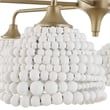 Uttermost Biddeford 6 Light White Beaded Pendant in Gold