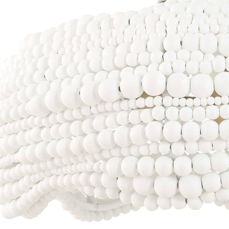 Uttermost Biddeford 5 Light White Beaded Pendant