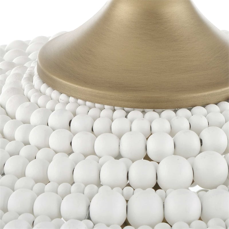 Uttermost Biddeford 5 Light White Beaded Pendant