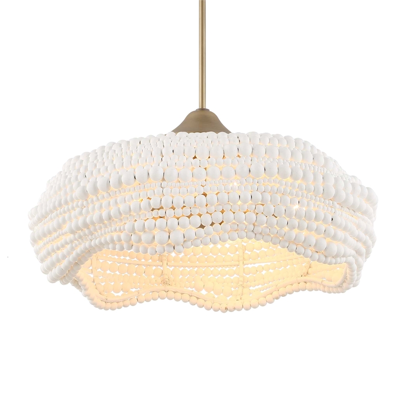 Uttermost Biddeford 5 Light White Beaded Pendant