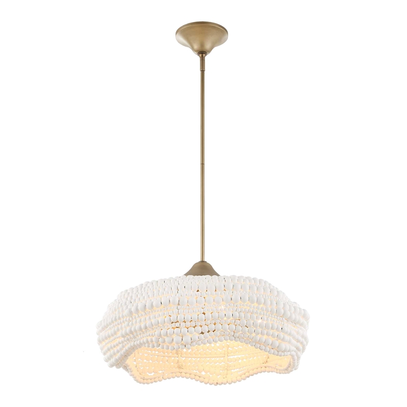 Uttermost Biddeford 5 Light White Beaded Pendant