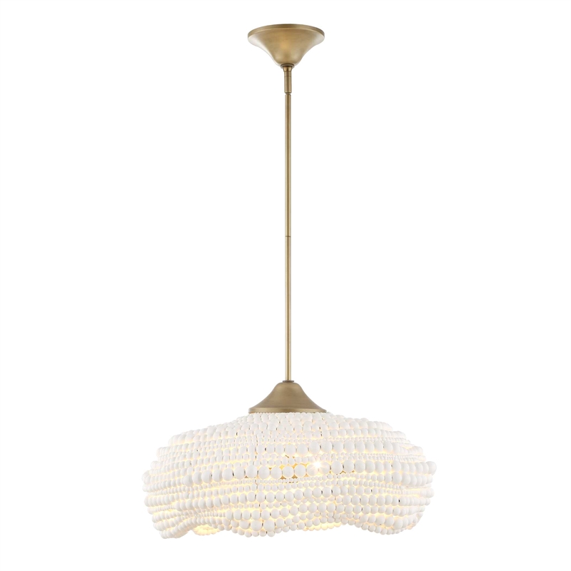 Uttermost Biddeford 5 Light White Beaded Pendant