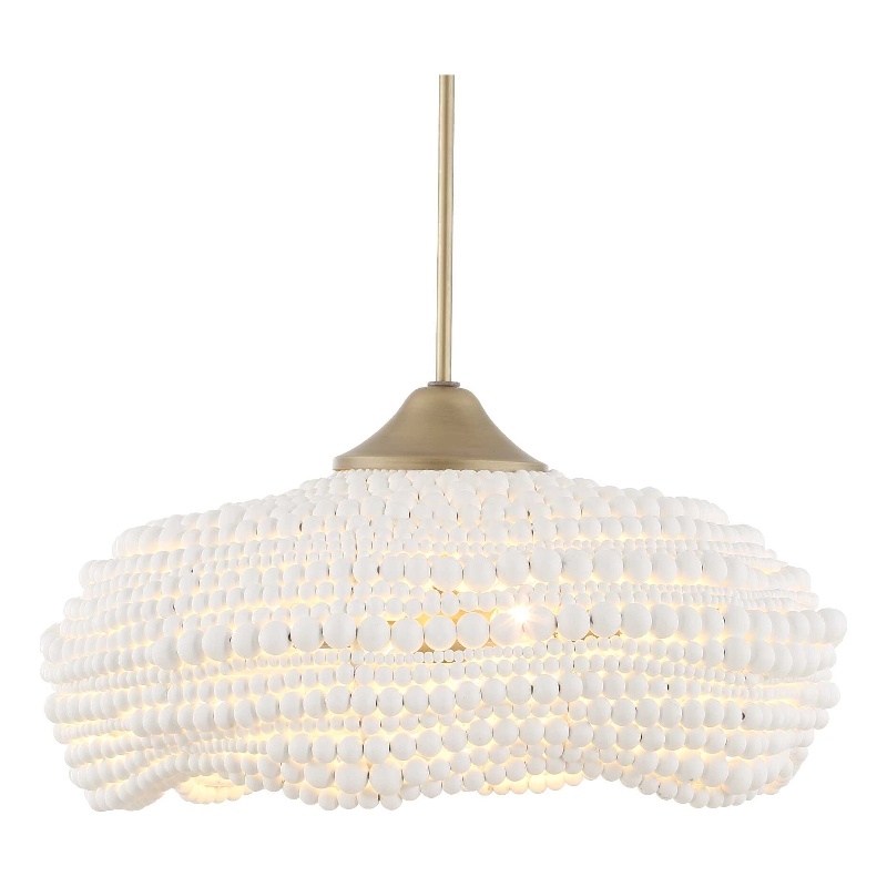 Uttermost Biddeford 5 Light White Beaded Pendant
