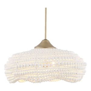 Uttermost Biddeford 5 Light White Beaded Pendant