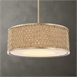 Uttermost Pinchot 4 Light Rattan Drum Pendant in Gold