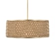 Uttermost Pinchot 4 Light Rattan Drum Pendant in Gold