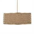 Uttermost Pinchot 4 Light Rattan Drum Pendant in Gold