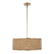 Uttermost Pinchot 4 Light Rattan Drum Pendant in Gold