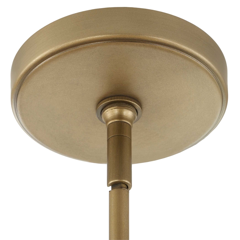 Uttermost Pinchot 4 Light Rattan Drum Pendant in Gold