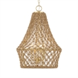 Uttermost Macrame 4 Light Rope Pendant in Gold