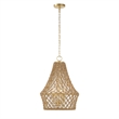 Uttermost Macrame 4 Light Rope Pendant in Gold