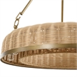 Uttermost Ladakh 9 Light Round Wicker Pendant in Brass