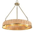 Uttermost Ladakh 9 Light Round Wicker Pendant in Brass